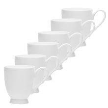 Canvas 310ml Fine Bone China Footed Mugs (Set of 6)