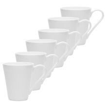 Canvas 300ml Fine Bone China Conical Mugs (Set of 6)