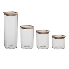 4 Piece Store Glass Canister Set (Set of 3)