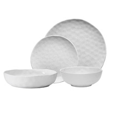 16 Piece Speckle Dinner Plate & Bowl Set