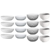 16 Piece Speckle Stoneware Bowl Set