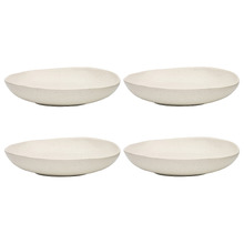 Cream Ottawa Calico 28cm Stoneware Shallow Pasta Bowls (Set of 4)