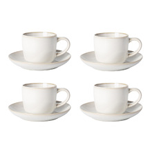 Element 120ml Stoneware Espresso Cups & Saucers (Set of 4)