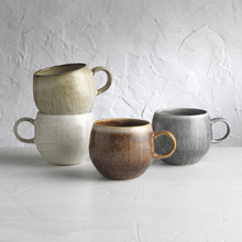 4 Piece Linen 330ml Mug Set