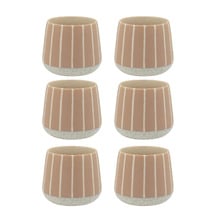 Striped Hull 270ml Stoneware Cuddle Mugs (Set of 6)