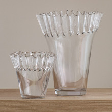2 Piece Tousle Soda Lime Glass Vase Set