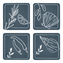 8 Piece Feast Coaster Set