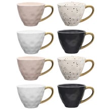 8 Piece Speckle Stoneware Mug Set