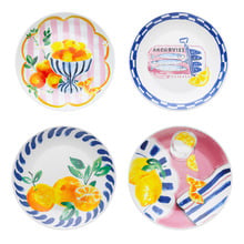 8 Piece Positano 20cm Porcelain Side Plate Set