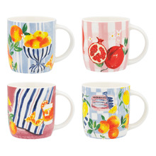 8 Piece Positano 330ml Porcelain Mug Set