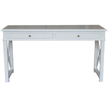 White Embrace Oak Wood Desk Console Table