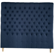 Navy Chesterfield Linen Headboard