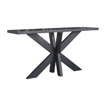 Black Paris Oak Wood Console Table