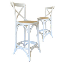 66cm Kasan Birch Wood Barstools (Set of 2)