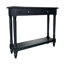 Black Sampson Oak Wood Console Table