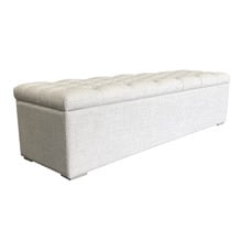 Large Chelsea Linen Storage Ottoman