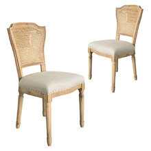 Rosalie Oak Wood Dining Chairs (Set of 2)