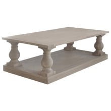Rectangular Weathered Oak Wood Coffee Table
