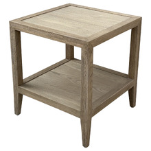 French Oak Wood Side Table