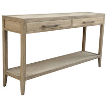 French Oak Wood Console Table