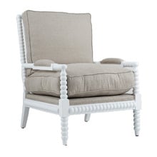 White Bobbin Armchair