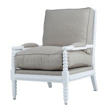 White Bobbin Armchair
