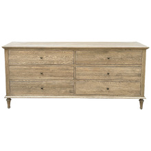 Harland Oak Wood 6 Drawer Chest