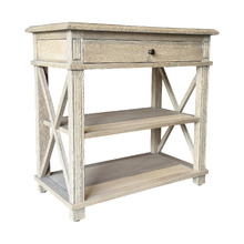Mildred Oak Wood Bedside Table