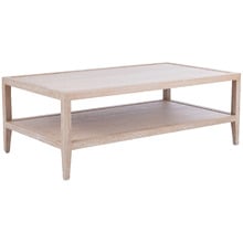 French Rectangular Oak Wood Coffee Table