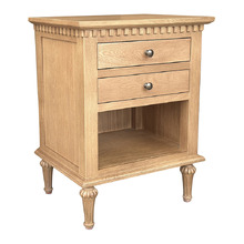 Enid 2 Drawer Oak Wood Bedside Table