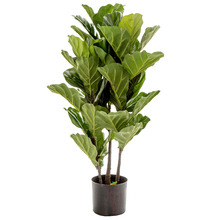 93cm Potted Faux Fiddle Leaf Tree Triplet