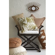 Brown Bahamas Rattan Stool with Cushion