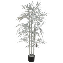 Silver 150cm Potted Bamboo Christmas Tree