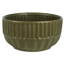 Olive Green Isola 25.5cm Ceramic Fruit Bowl