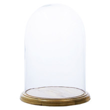 Domo Short Mango Wood & Glass Cloche