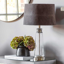 Shavez Linen & Glass Table Lamp