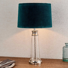 Shavez Linen & Glass Table Lamp