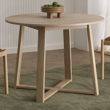 Olwen Oak Wood Round Dining Table