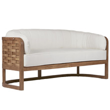 2 Seater Helga Teak Wood Outdoor Sofa