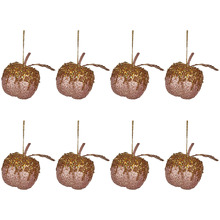 Apple Hanging Christmas Tree Ornaments (Set of 8)