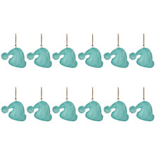 Santa Hat Christmas Tree Ornaments (Set of 12)
