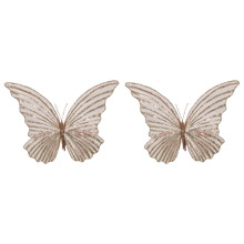 Pink & Gold Butterfly Christmas Tree Clips (Set of 2)