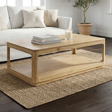Rinae Rectangular Pine Wood Coffee Table