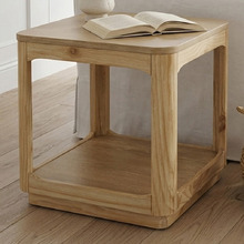 Rinae Pine Wood Side Table
