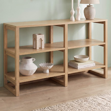 Olwen 2 Tier Oak Wood Shelving Unit