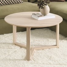 Olwen Round Oak Wood Coffee Table