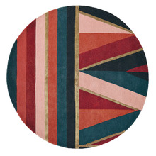 Burgundy Sahara Hand-Tufted Wool & Viscose Round Rug