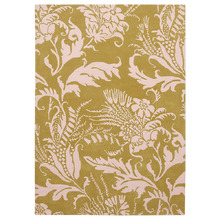 Yellow Baroque Hand-Tufted Pure New Wool Rug