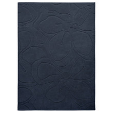 Navy Romantic Magnolia Hand-Tufted Rug
