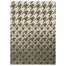Moss Houndstooth Hand-Tufted Pure New Wool Rug